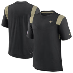 New Orleans Saints Sideline Tonal Logo Performance Player T-Shirt Black | Nike for Sale