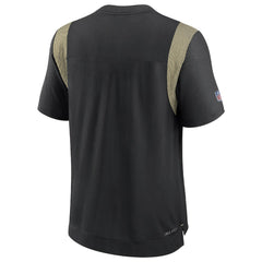 New Orleans Saints Sideline Tonal Logo Performance Player T-Shirt Black | Nike for Sale