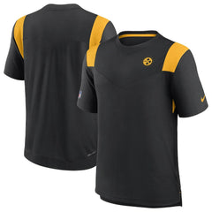Pittsburgh Steelers Sideline Tonal Logo Performance Player T-Shirt Black | Nike for Sale