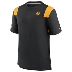 Pittsburgh Steelers Sideline Tonal Logo Performance Player T-Shirt Black | Nike for Sale