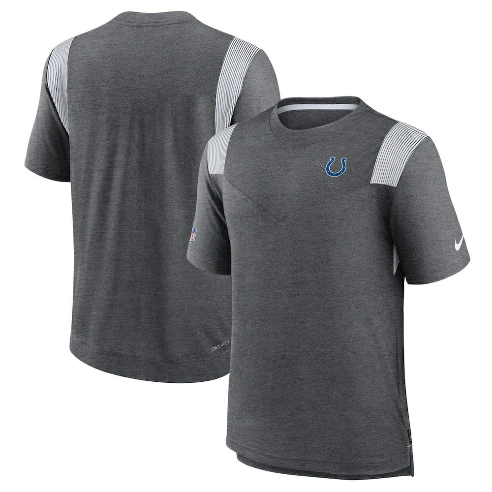 Indianapolis Colts Sideline Tonal Logo Performance Player T-Shirt Heather Charcoal | Nike for Sale