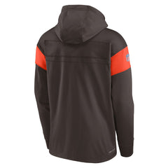 Cleveland Browns Brownie The Elf Sideline Athletic Arch Jersey Performance Pullover Hoodie Brown | Nike for Sale