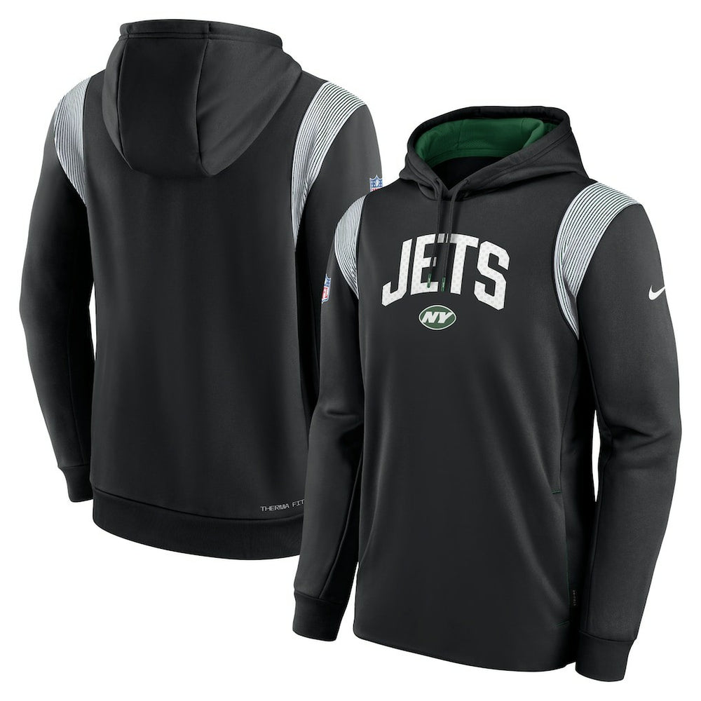 New York Jets Sideline Athletic Stack Performance Pullover Hoodie Black | Nike for Sale