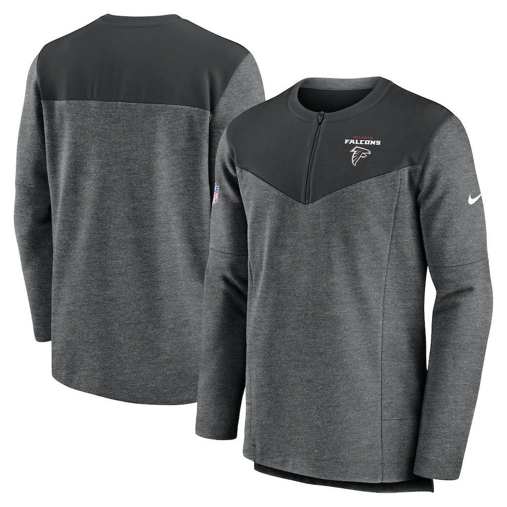 Atlanta Falcons Sideline Lockup Performance Quarter-Zip Top Charcoal | Nike for Sale