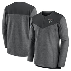 Atlanta Falcons Sideline Lockup Performance Quarter-Zip Top Charcoal | Nike for Sale