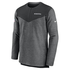 Baltimore Ravens Sideline Lockup Performance Quarter-Zip Top Charcoal | Nike for Sale