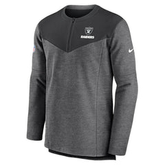 Las Vegas Raiders Sideline Lockup Performance Quarter-Zip Top Charcoal | Nike for Sale