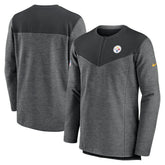 Pittsburgh Steelers Sideline Lockup Performance Quarter-Zip Top Charcoal | Nike for Sale