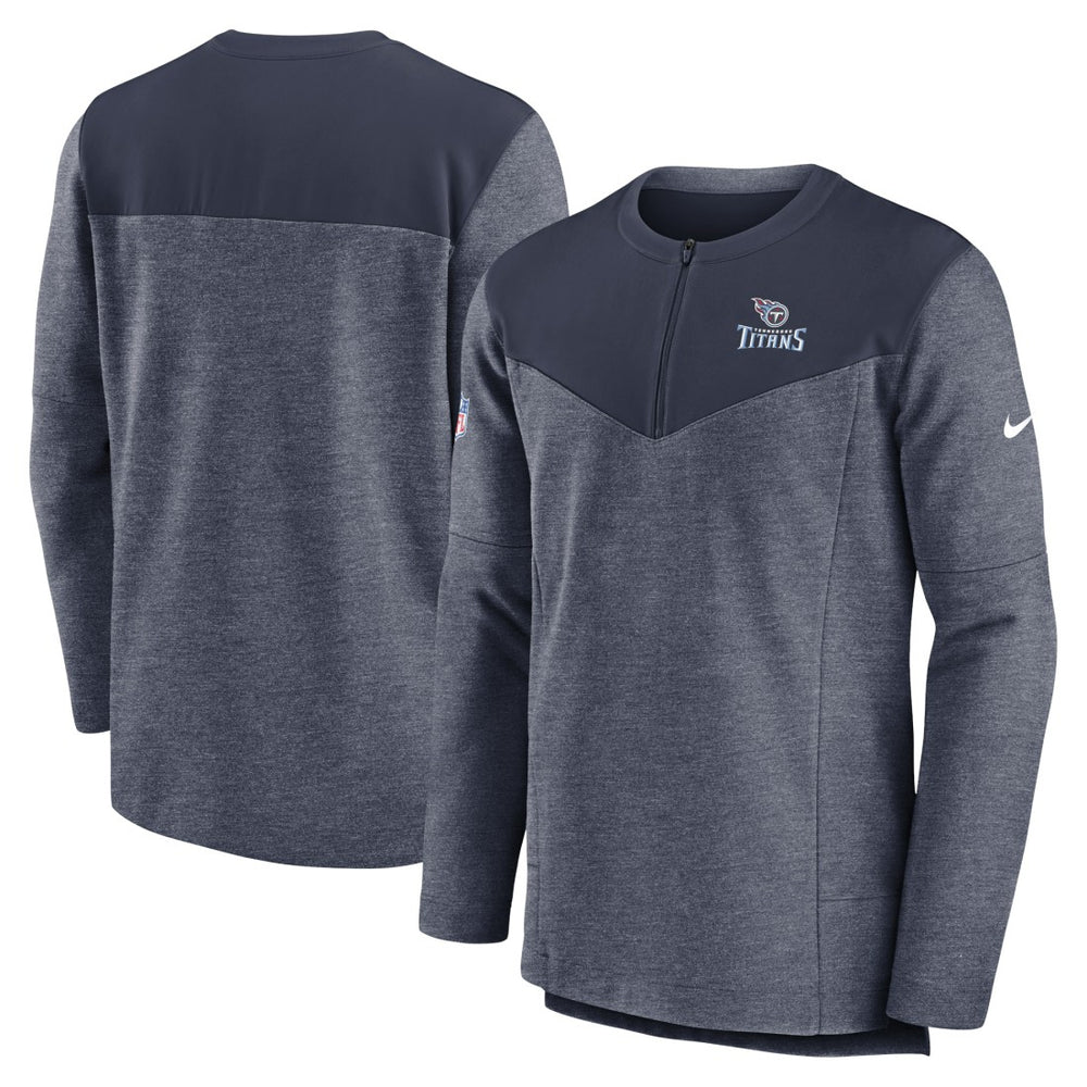 Tennessee Titans Sideline Lockup Performance Quarter-Zip Top Navy | Nike for Sale