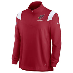 Arizona Cardinals Sideline Coaches Chevron Lockup Quarter-Zip Top Cardinal | Nike for Sale