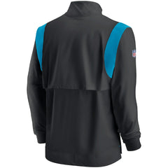 Carolina Panthers Sideline Coach Chevron Lockup Quarter-Zip Long Sleeve Top Black | Nike for Sale