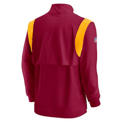 Washington Commanders Sideline Coach Chevron Lockup Quarter-Zip Long Sleeve Top Burgundy | Nike for Sale