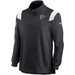 Atlanta Falcons Sideline Coach Chevron Lockup Quarter-Zip Long Sleeve Top Black/White | Nike for Sale