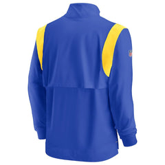 Los Angeles Rams Sideline Coach Chevron Lockup Quarter-Zip Long Sleeve Top Royal | Nike for Sale