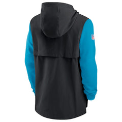Carolina Panthers Sideline Player Quarter-Zip Hoodie Black/Blue | Nike for Sale