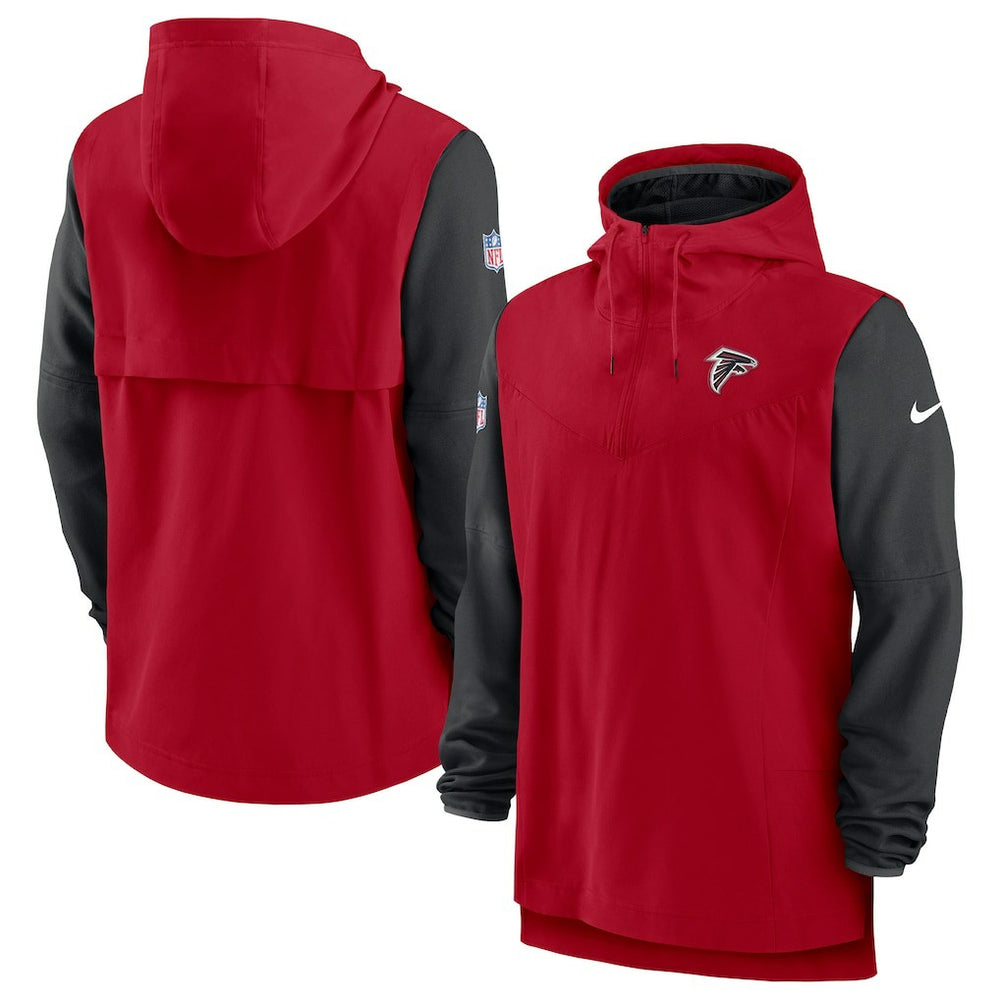 Atlanta Falcons Sideline Player Quarter-Zip Hoodie Red/Black | Nike for Sale
