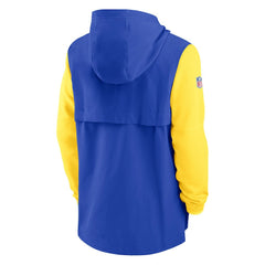 Los Angeles Rams Sideline Player Quarter-Zip Hoodie Jacket Royal/Gold | Nike for Sale