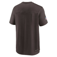Cleveland Browns Sideline Coaches Vintage Chevron Performance V-Neck T-Shirt Brown | Nike for Sale