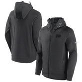 Philadelphia Flyers Fanatics Authentic Pro Road Tech Lightweight Full-Zip Hoodie Jacket - Charcoal - NHL