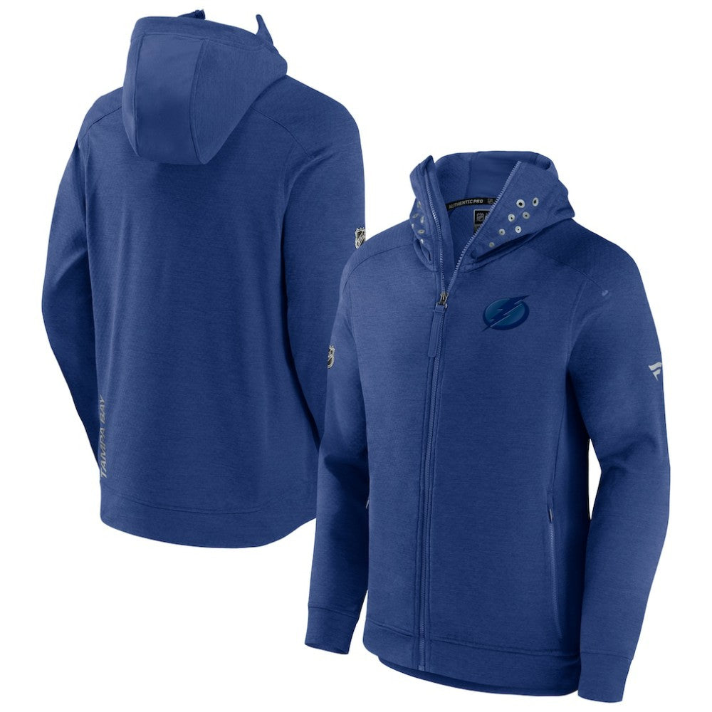 Tampa Bay Lightning Fanatics Authentic Pro Road Tech Lightweight Full-Zip Hoodie Jacket - Blue - NHL