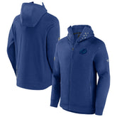 Tampa Bay Lightning Fanatics Authentic Pro Road Tech Lightweight Full-Zip Hoodie Jacket - Blue - NHL