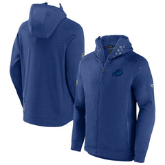 Tampa Bay Lightning Fanatics Authentic Pro Road Tech Lightweight Full-Zip Hoodie Jacket - Blue - NHL