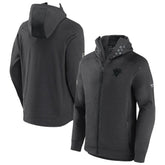Pittsburgh Penguins Fanatics Authentic Pro Road Tech Lightweight Full-Zip Hoodie Jacket - Charcoal - NHL