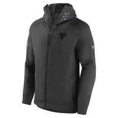 Pittsburgh Penguins Fanatics Authentic Pro Road Tech Lightweight Full-Zip Hoodie Jacket - Charcoal - NHL
