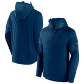 Seattle Kraken Fanatics Authentic Pro Road Tech Lightweight Full-Zip Hoodie Jacket - Navy - NHL