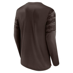 Cleveland Browns Square Off Long Sleeve T-Shirt Brown/Orange | Fanatics