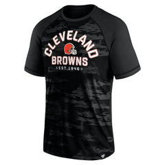 Cleveland Browns Blackout Hail Mary Raglan T-Shirt | Fanatics