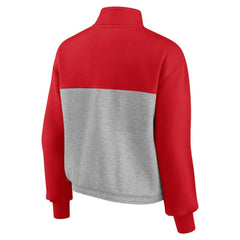 St. Louis Cardinals Fanatics Women's Iconic Cinch Waist Quarter-Zip Top - MLB