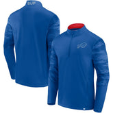 Buffalo Bills Ringer Quarter-Zip Jacket Royal/Red | Fanatics