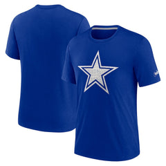 Dallas Cowboys Playback Logo Tri-Blend T-Shirt Royal | Nike for Sale