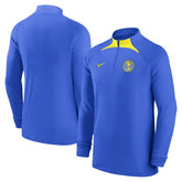 Club America 2022/23 Strike Drill Performance Raglan Quarter-Zip Long Sleeve Top Blue | Nike