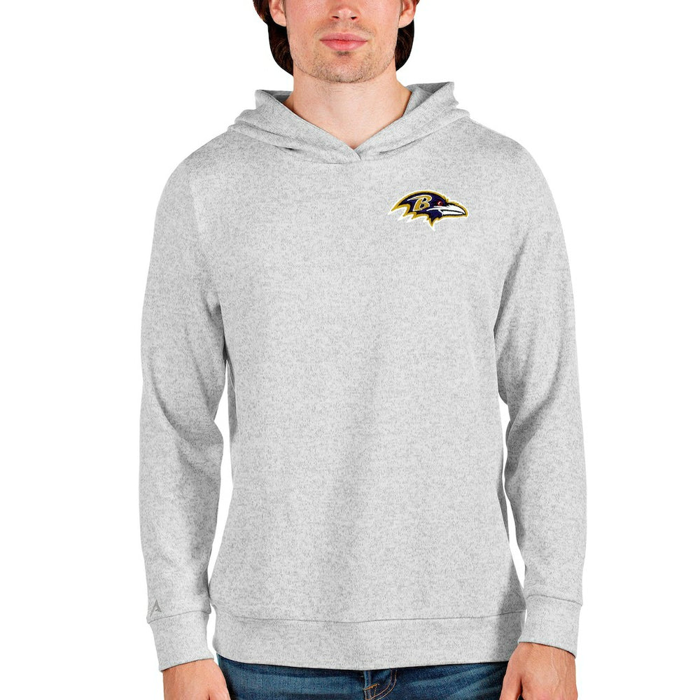 Baltimore Ravens Antigua Absolute Pullover Hoodie Heathered Gray | NFL