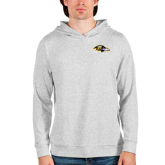Baltimore Ravens Antigua Absolute Pullover Hoodie Heathered Gray | NFL