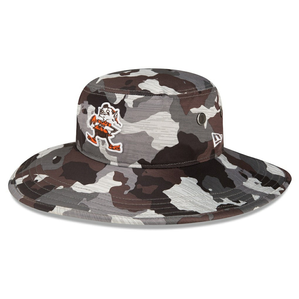 Cleveland Browns New Era 2022 NFL Training Camp Historic Logo Panama Bucket Hat Camo | NFL