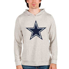 Dallas Cowboys Antigua Absolute Logo Pullover Hoodie Oatmeal | NFL