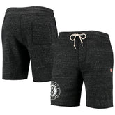 Brooklyn Nets Homage Primary Logo Tri-Blend Sweat Shorts Charcoal - NBA