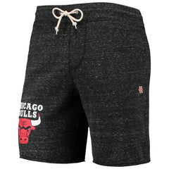 Chicago Bulls Homage Primary Logo Tri-Blend Sweat Shorts Charcoal - NBA