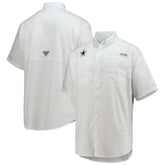 Dallas Cowboys Tamiami Omni-Shade Button-Down Short Sleeve Shirt White | Columbia