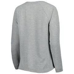 Green Bay Packers Juniors All Striped Up Raglan Long Sleeve T-Shirt Heathered Gray | NFL