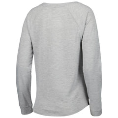 Seattle Seahawks Juniors All Striped Up Raglan Long Sleeve T-Shirt Heathered Gray | NFL