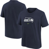 Seattle Seahawks Youth Logo T-Shirt Navy | Nike for Sale