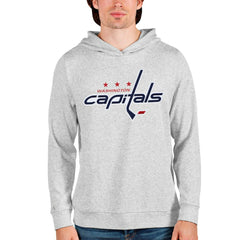 Washington Capitals Antigua Absolute Pullover Hoodie - Heathered Gray - NHL