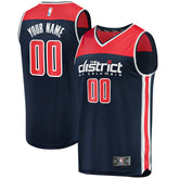 Washington Wizards Fast Break Replica Custom Jersey Navy Statement Edition - NBA