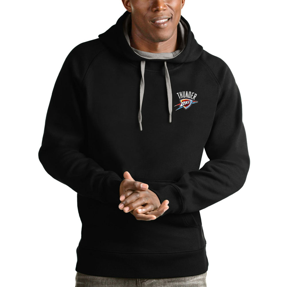 Oklahoma City Thunder Antigua Victory Pullover Hoodie Black - NBA