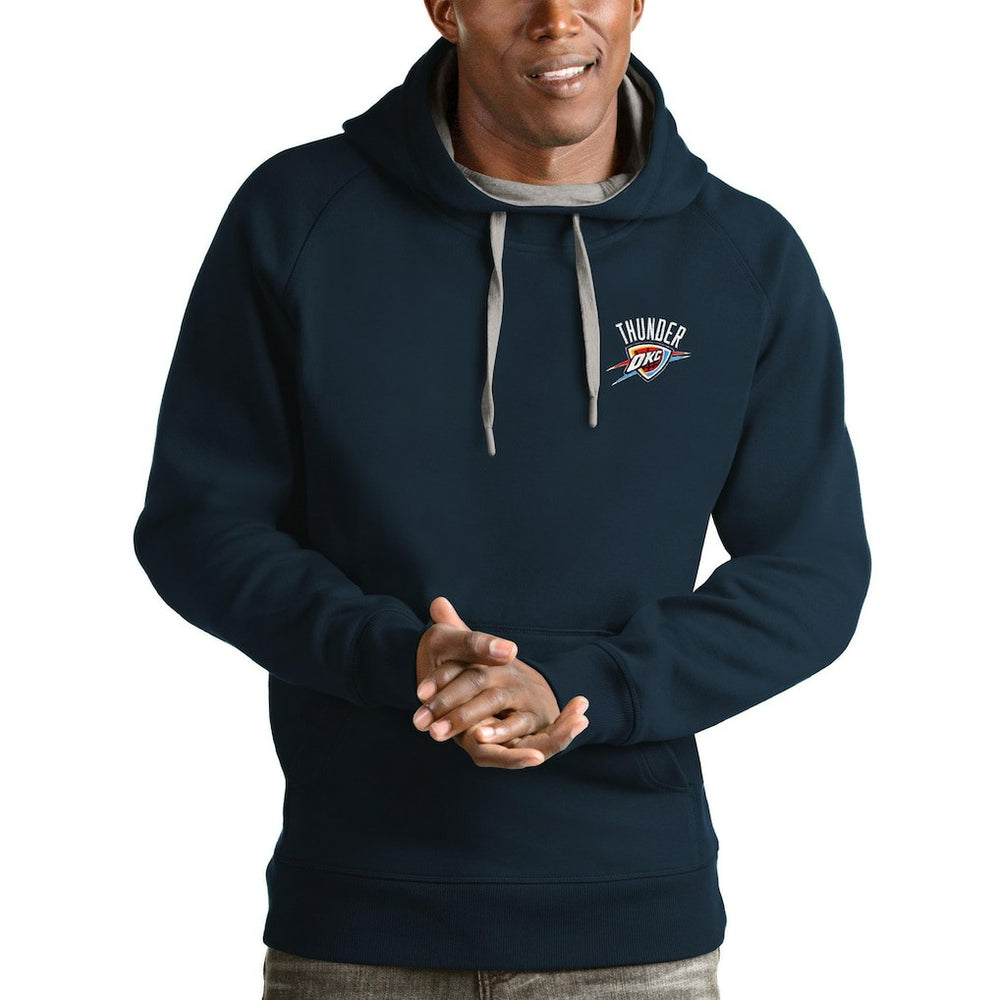 Oklahoma City Thunder Antigua Victory Pullover Hoodie Navy - NBA