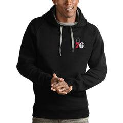 Philadelphia 76ers Antigua Victory Pullover Hoodie Black - NBA